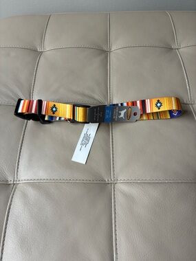 Retriever Large Dog Adjustable Collar in Yellow & Stripes